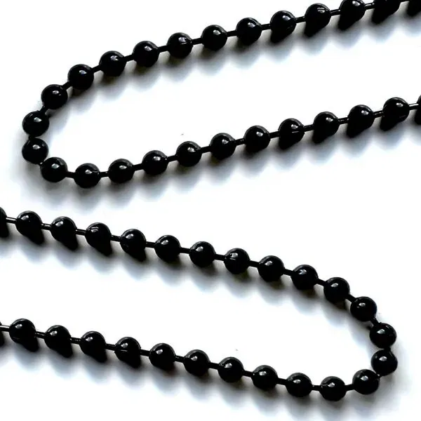 Matte Black Metal Chain (Custom Length)