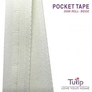 Roman Blind Rod Pocket Tape - Beige