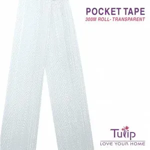 Roman Blind Rod Pocket Tape - Transparent