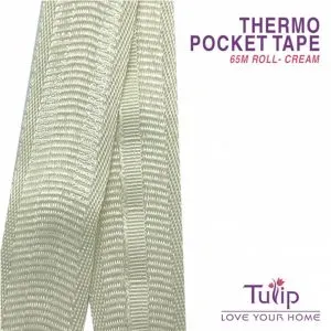 Thermo Adhesive Rod Pocket Tape - Cream