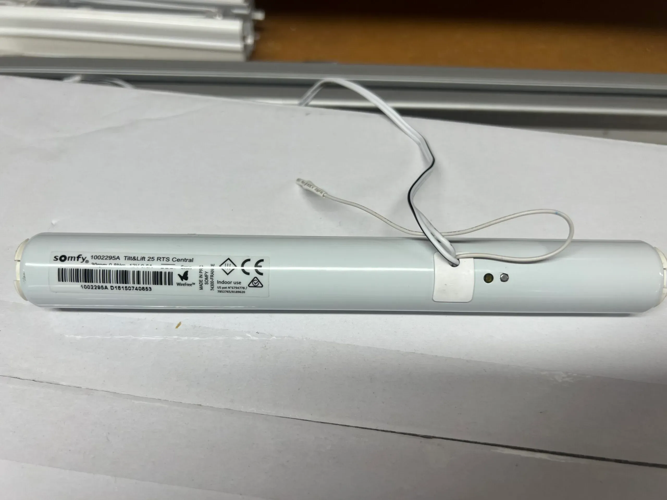 Somfy 1002295A Tilt&Lift 25 RTS Central (30 RPM | 0.8Nm) (12V | 0.8A | 6mm)